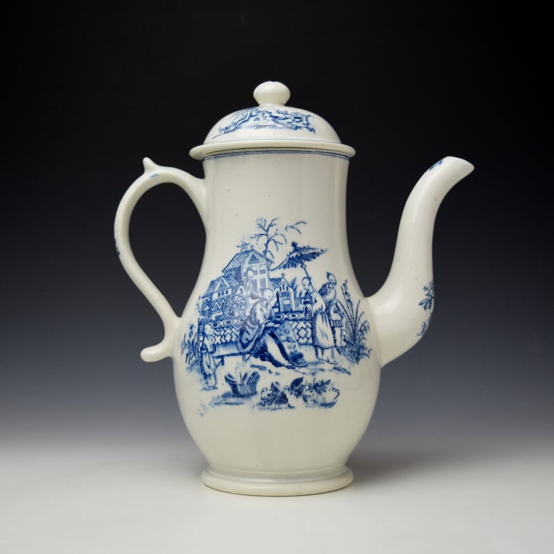 Very Rare Carpet Seller Pattern Coffee Pot and Cover c1770-75