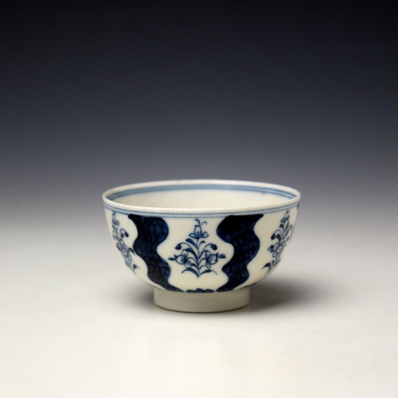 Lowestoft Childs Size Robert Browne Pattern Teabowl and Saucer c1770-80 (4)