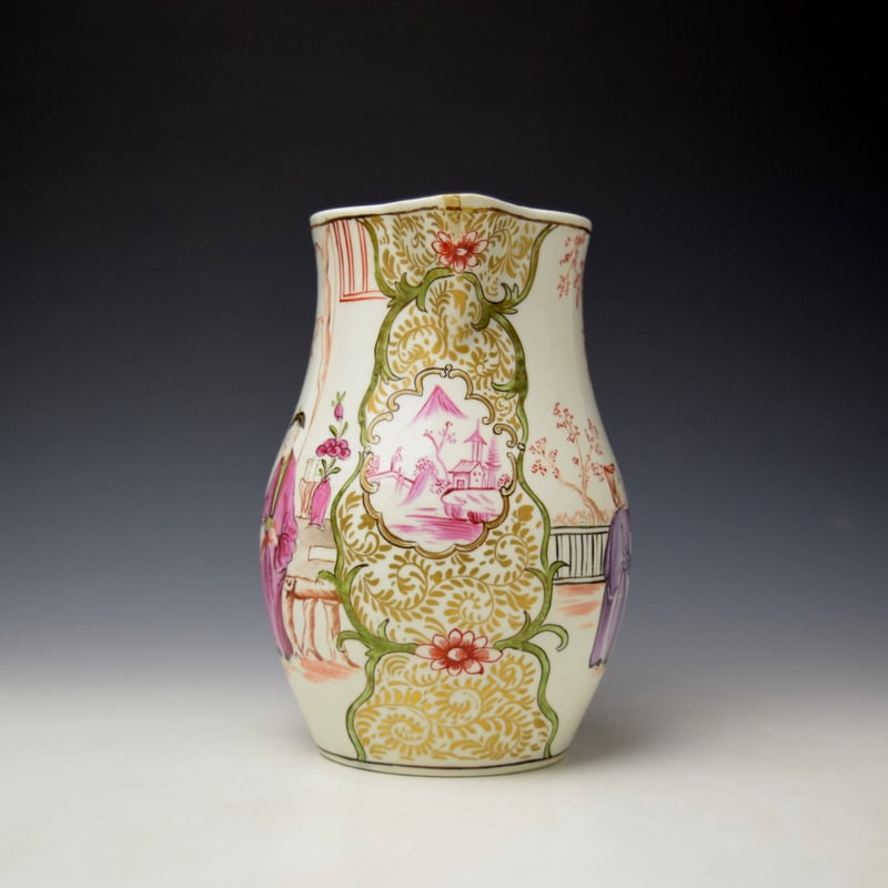 Lowestoft Chinese Boy Pattern Coffee pot c1780-85 (3)