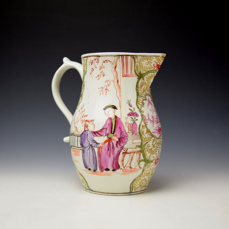Lowestoft Chinese Boy Pattern Coffee pot c1780-85 (4)
