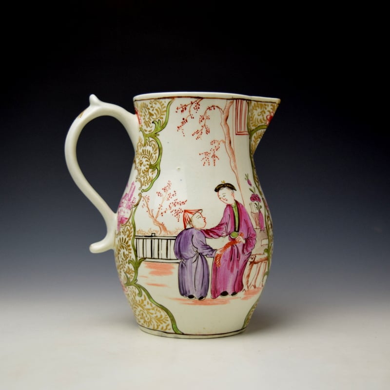Lowestoft Chinese Boy Pattern Coffee pot c1780-85 (5)