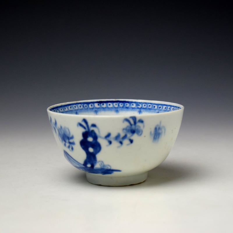 Lowestoft Cotton Tree and Fence Pattern Teabowl and Saucer c1780-85 (5)