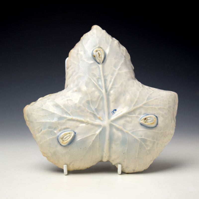 Lowestoft Crazy Bird Pattern Leaf Dish c1758-60 (2)