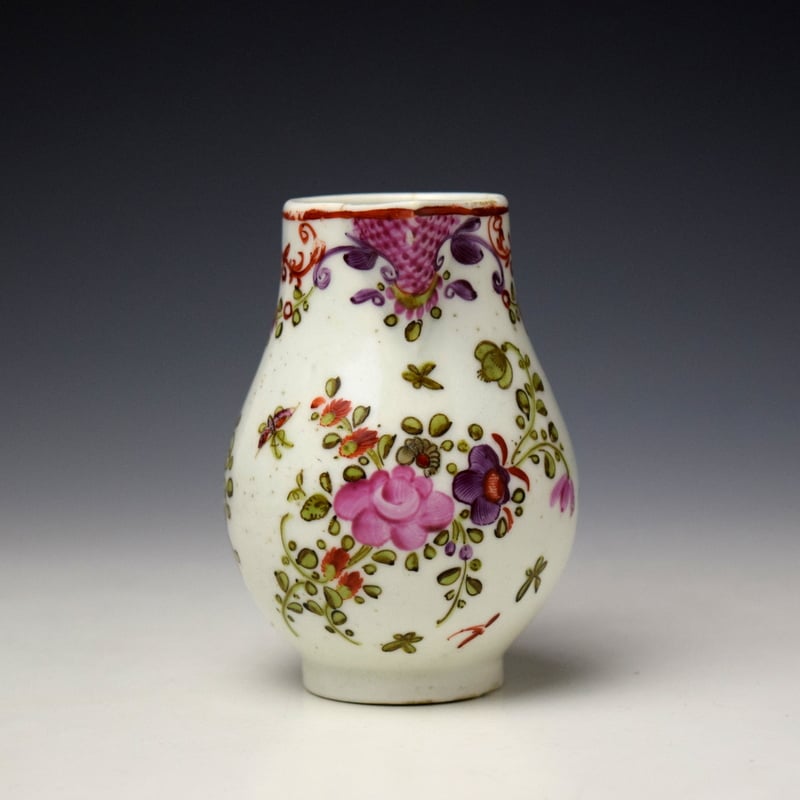 Curtis Floral Pattern Sparrow Beak Jug c1770-80