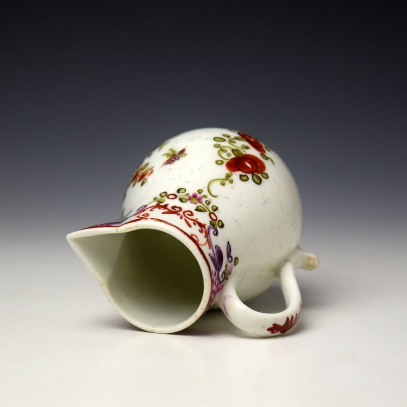 Lowestoft Curtis Floral Pattern Sparrow Beak Jug c1770-80 (6)