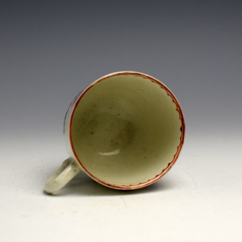 Lowestoft Curtis Style Floral Coffee cup c1780 (4)
