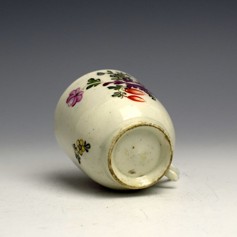 Lowestoft Curtis Style Floral Coffee cup c1780 (5)