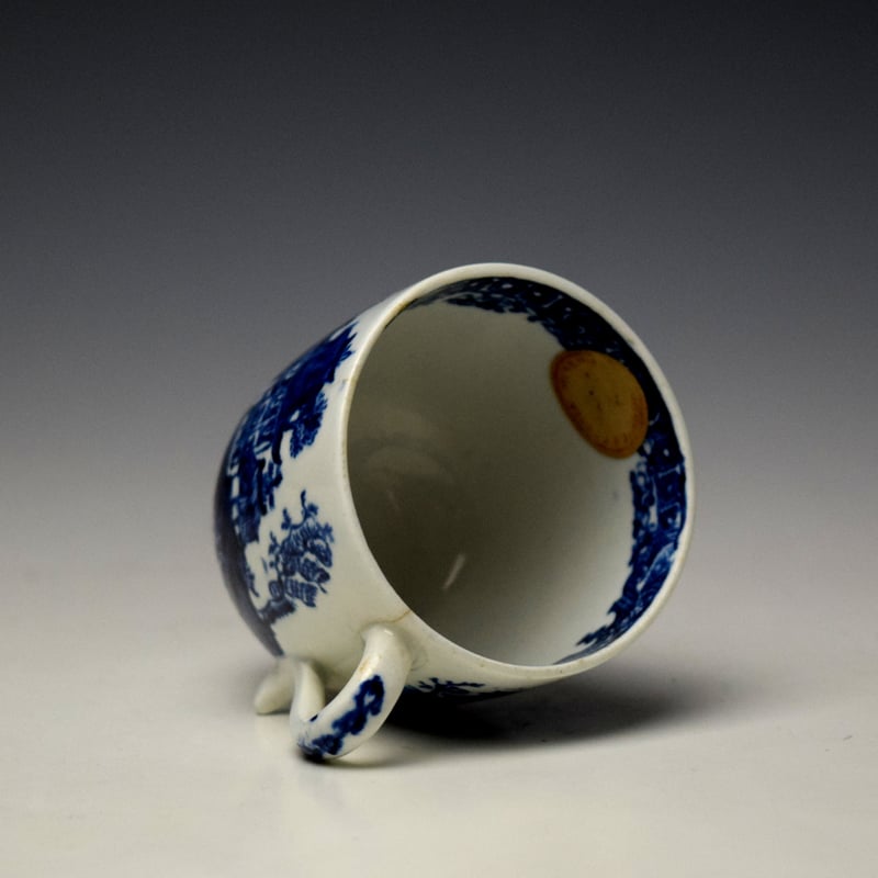 Lowestoft Dark Landscape Pattern Coffee Cup and Saucer c1790-1800 Ex Norwich Castle Museum Collection (6)