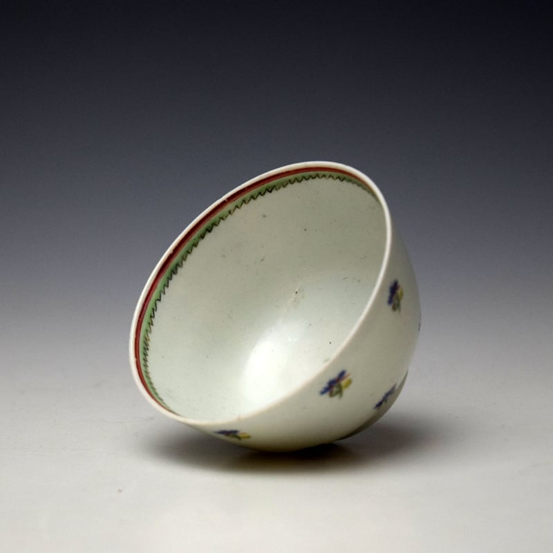 Lowestoft Dated Corn Sprigs Pattern Teabowl and Saucer 1796 (5)