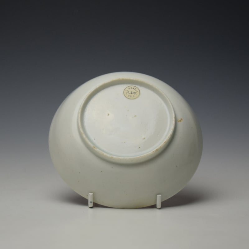 Lowestoft Deer Park Pattern Teabowl and Saucer c1785-90 (9)