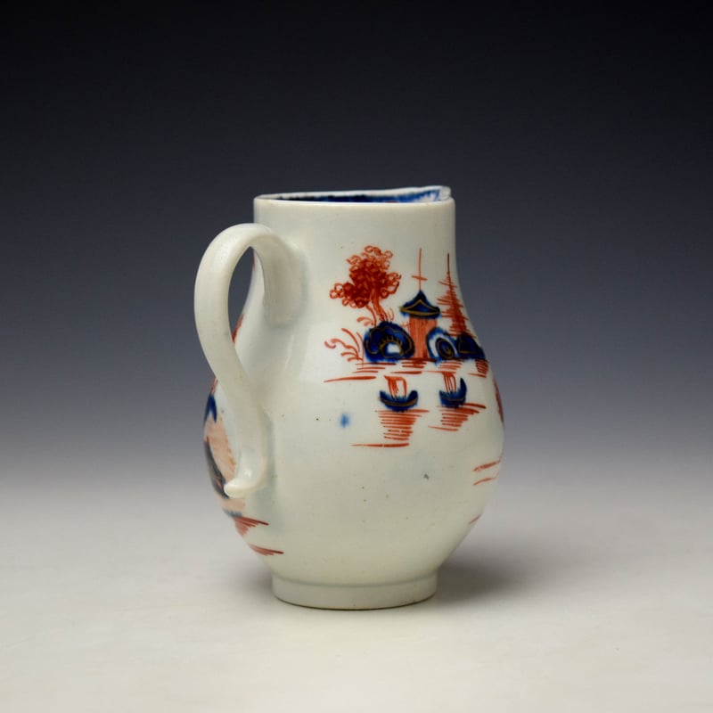 Lowestoft Dolls House Pattern Sparrow Beak Jug c1780-90 (4)