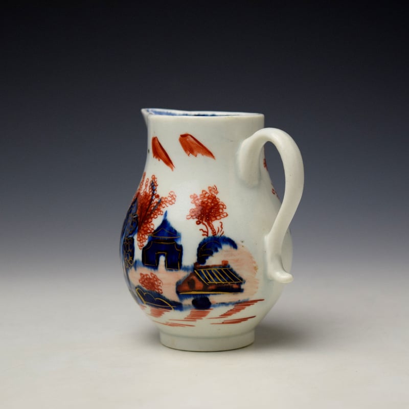 Lowestoft Dolls House Pattern Sparrow Beak Jug c1780-90 (5)