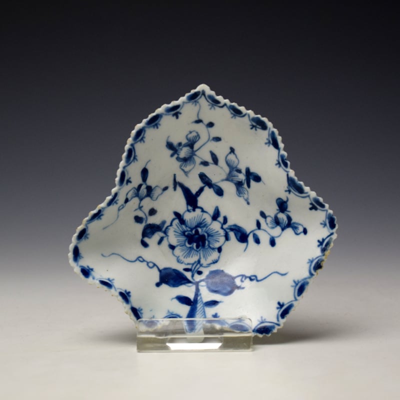 Rare Early Floral Pattern Pickle Dish c1760-62