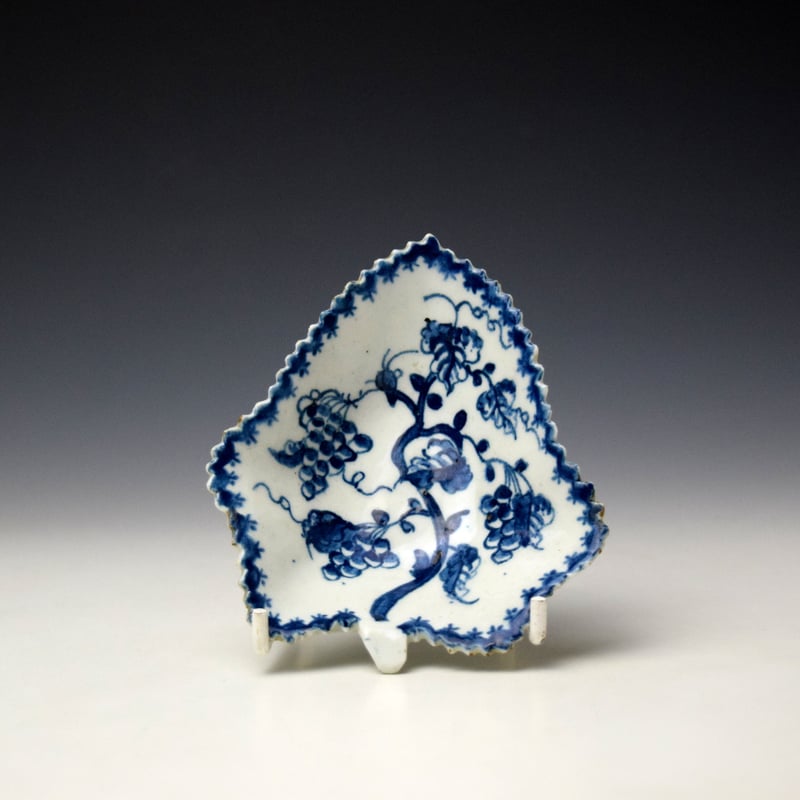 Rare Early Grapevine Pattern Pickle Dish c1764-66