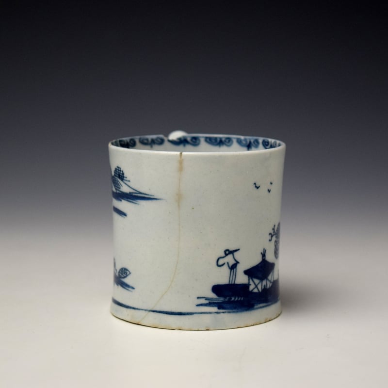 Lowestoft Elizabeth Johnson Pattern Coffee Can c1765-68 (2)