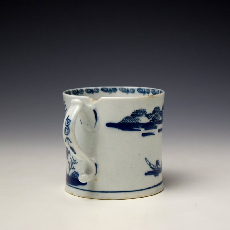 Lowestoft Elizabeth Johnson Pattern Coffee Can c1765-68 (4)