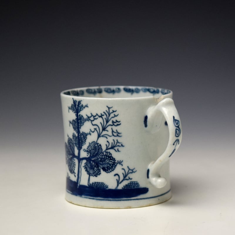 Lowestoft Elizabeth Johnson Pattern Coffee Can c1765-68 (5)