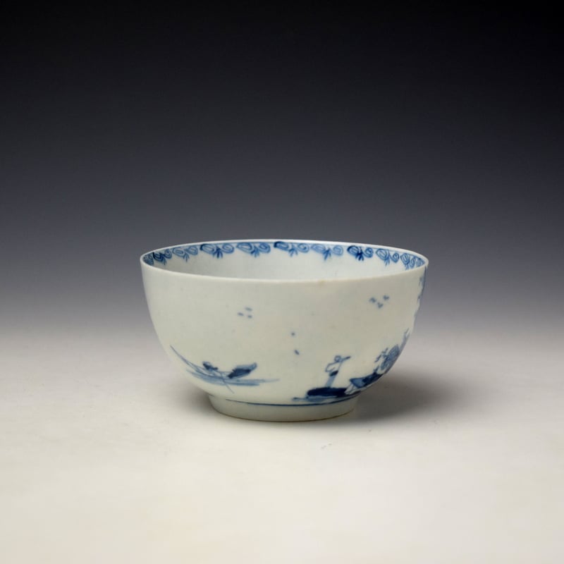 Lowestoft Elizabeth Johnson Pattern Large Teabowl c1765-68 (2)