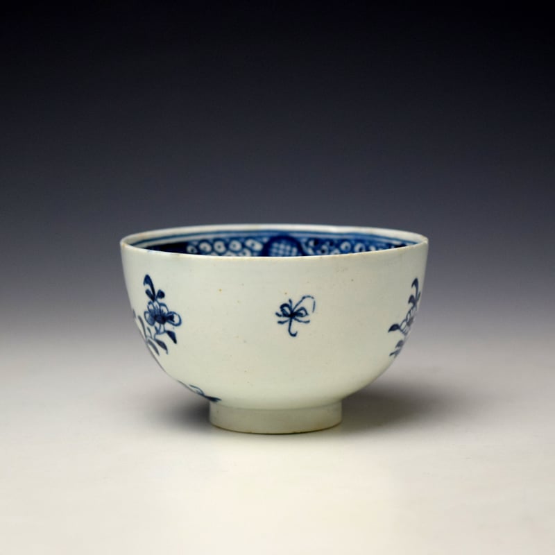 Lowestoft Fence Cotton Tree and Holed Rock Pattern Trio c1780-85 (11)