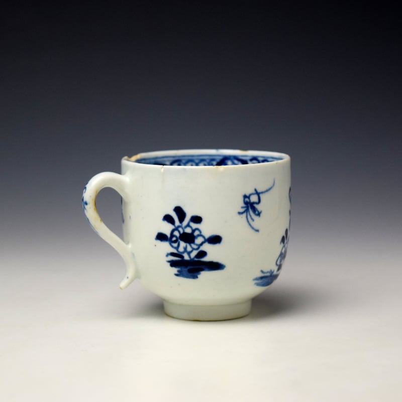 Lowestoft Fence Cotton Tree and Holed Rock Pattern Trio c1780-85 (5)