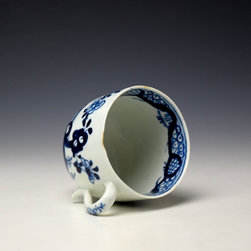 Lowestoft Fence Cotton Tree and Holed Rock Pattern Trio c1780-85 (6)