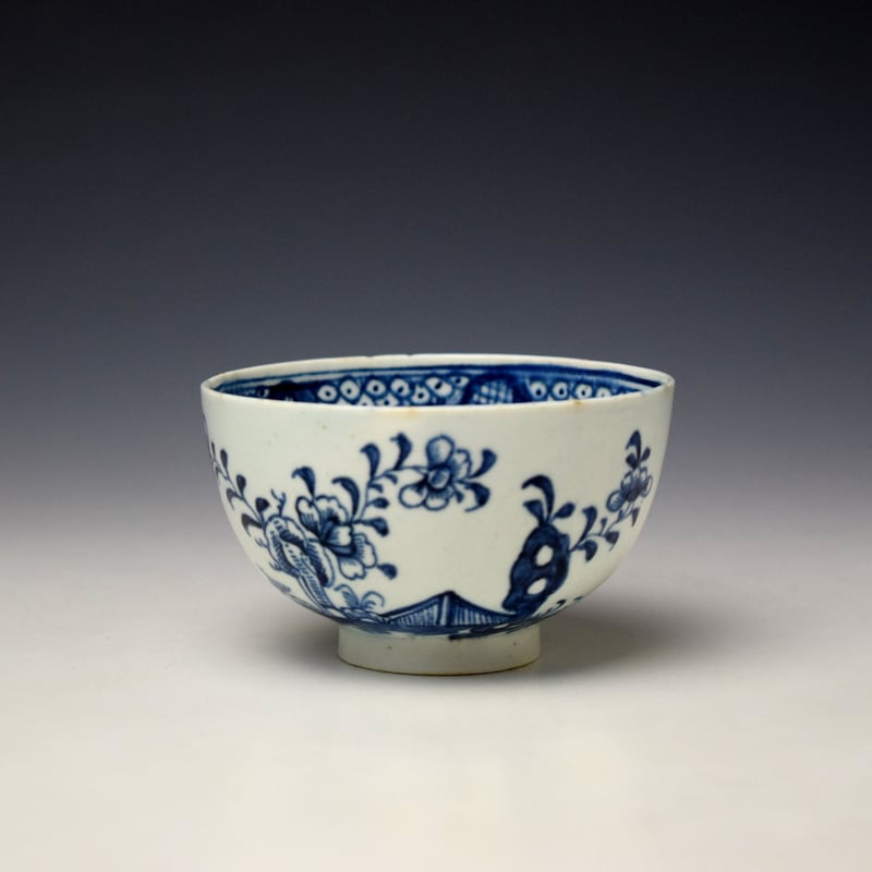 Lowestoft Fence Cotton Tree and Holed Rock Pattern Trio c1780-85 (8)