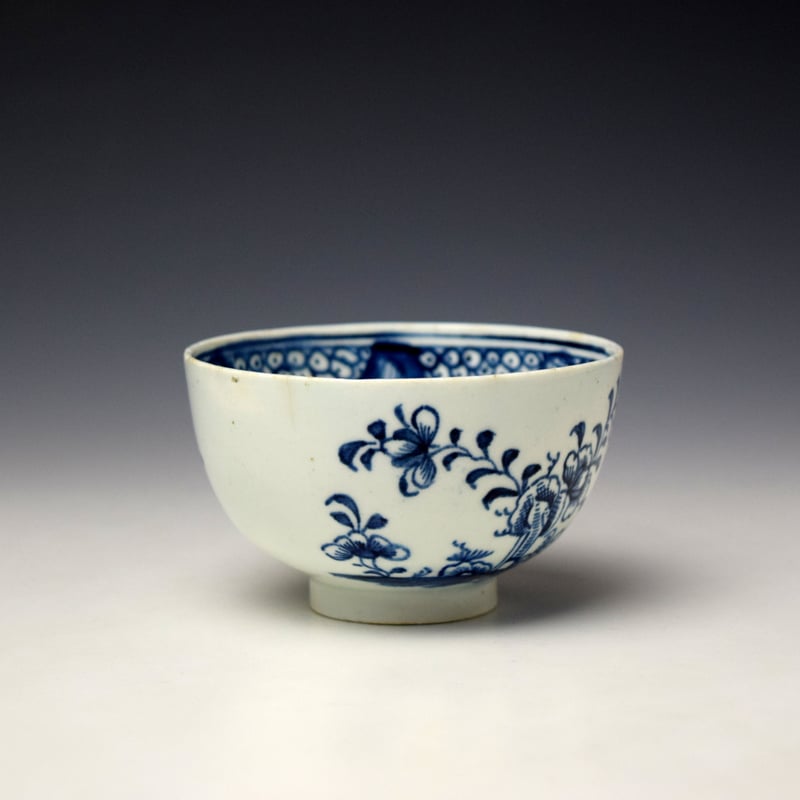 Lowestoft Fence Cotton Tree and Holed Rock Pattern Trio c1780-85 (9)