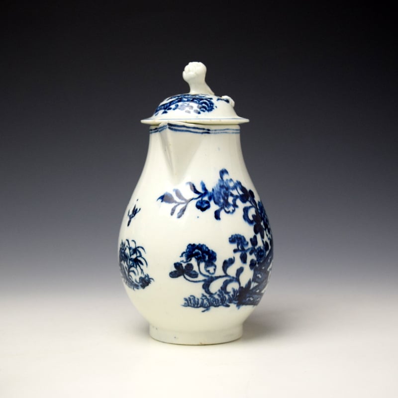 Lowestoft Fence Pattern Milk Jug and Cover c1770-75 (1)