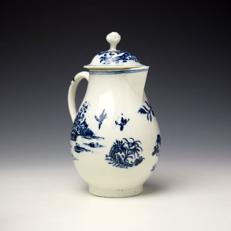 Lowestoft Fence Pattern Milk Jug and Cover c1770-75 (2)