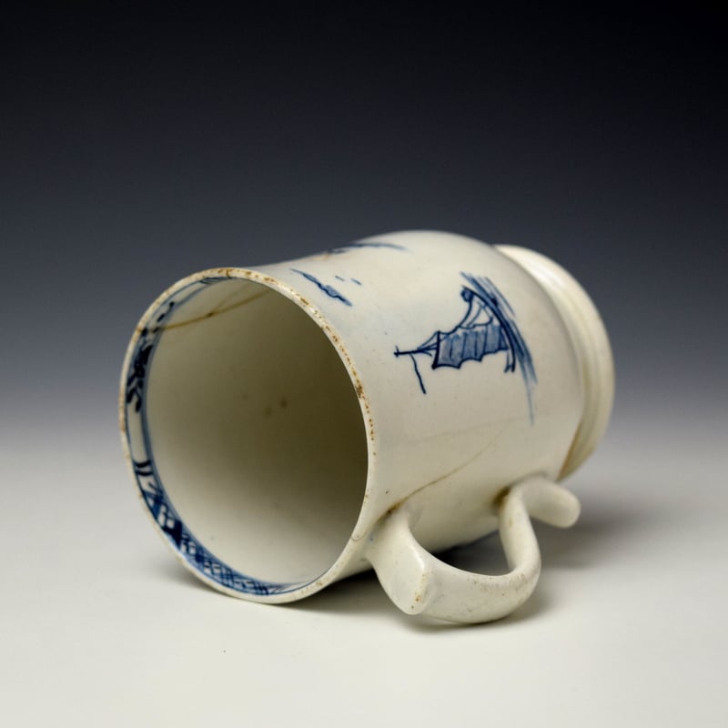 Lowestoft Fisherman and Landscape Pattern Bell Shaped Mug c1770-75 (7)