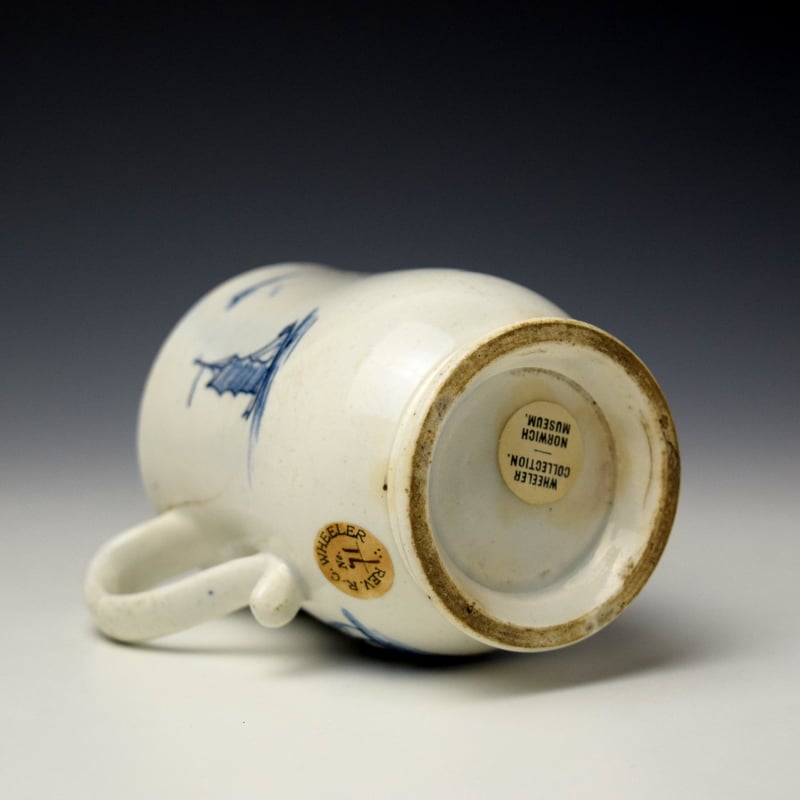 Lowestoft Fisherman and Landscape Pattern Bell Shaped Mug c1770-75 (8)