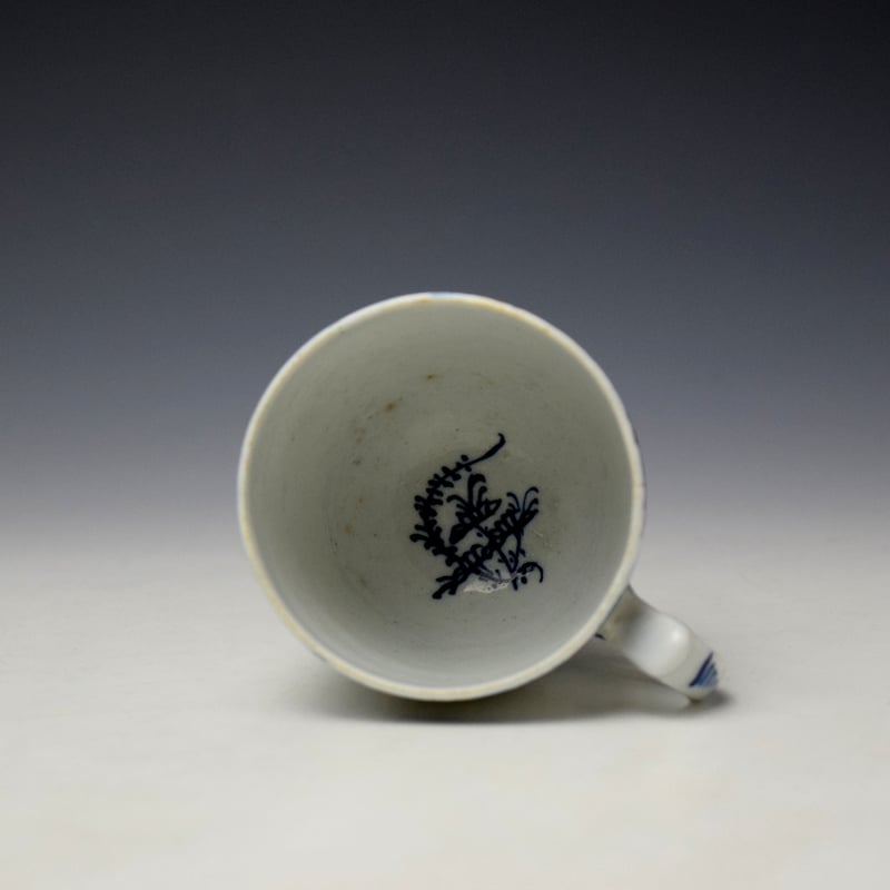 Lowestoft Floral Band Pattern Ribbed Coffee Cup c1762-65 (4)