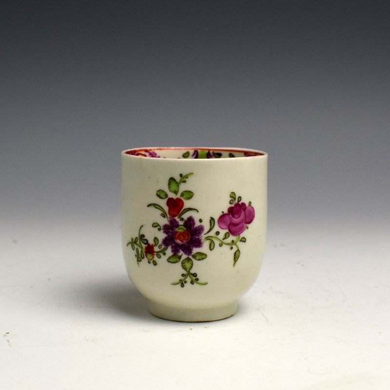 Uncommon Floral Pattern Coffee Cup c1775-85