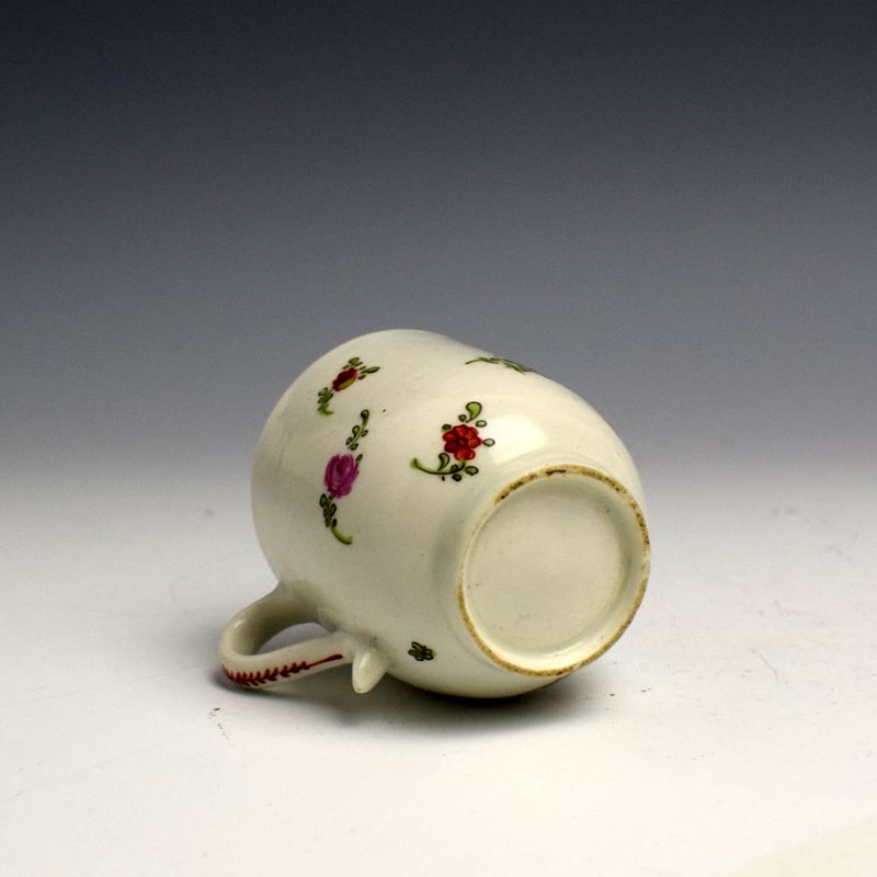 Lowestoft Floral Decorated Coffee Cup c1780 (2)