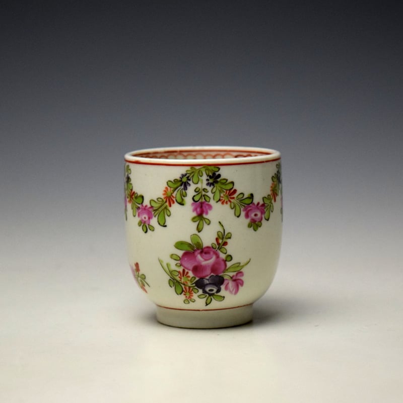 Floral Garland Pattern Coffee Cup c1780-85