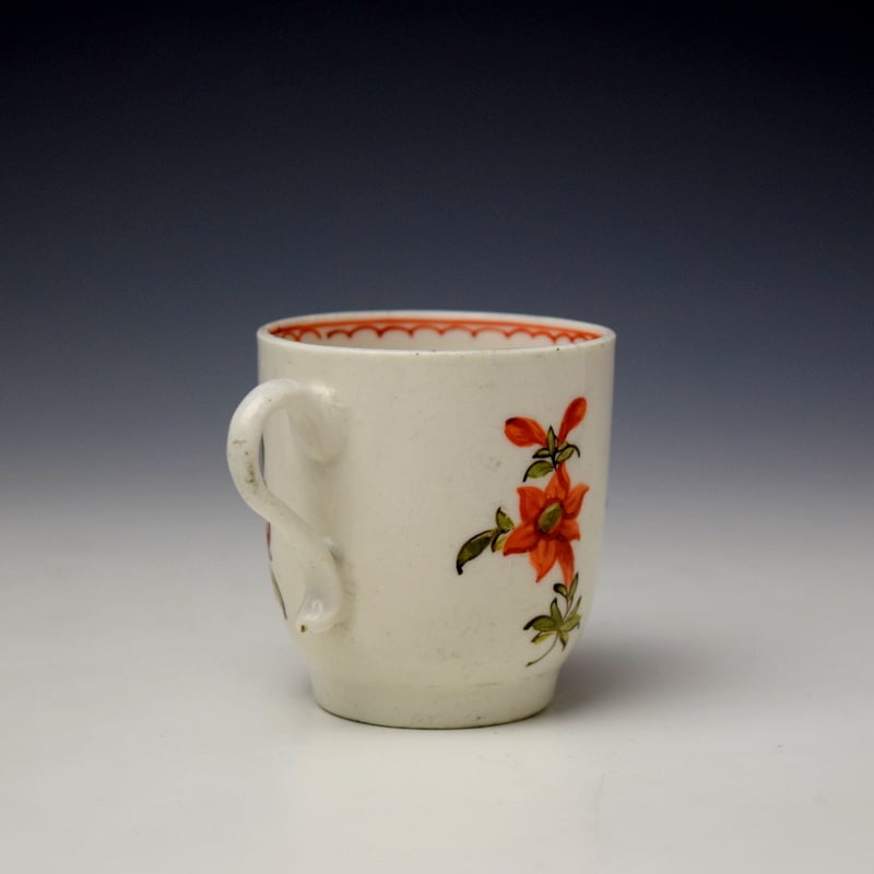 Lowestoft Floral Pattern Coffee Cup c1768-70 (4)