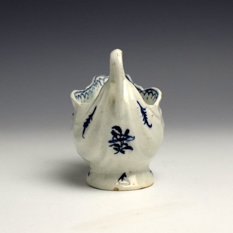 Lowestoft Floral Pattern Dolphin Ewer c1780 (3)