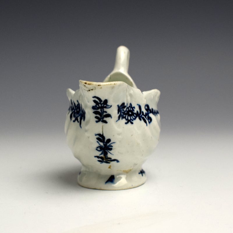 Lowestoft Floral Pattern Dolphin Ewer c1780 (4)