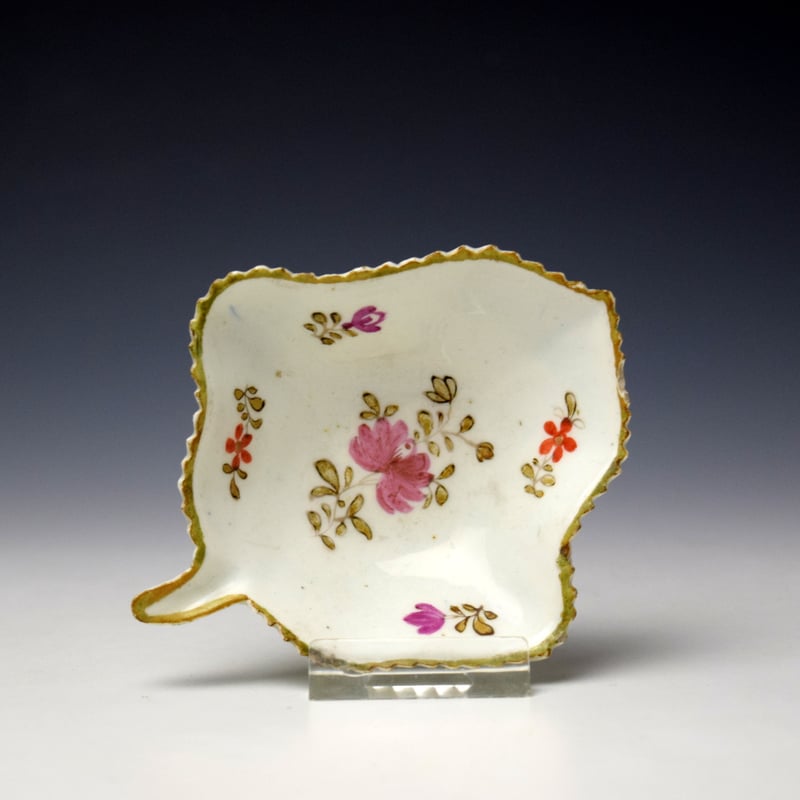 Lowestoft Floral Pattern Pickle Dis c1770 (2)