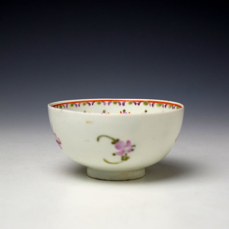 Lowestoft Floral Pattern Teabowl and Saucer c1780-90 (5)