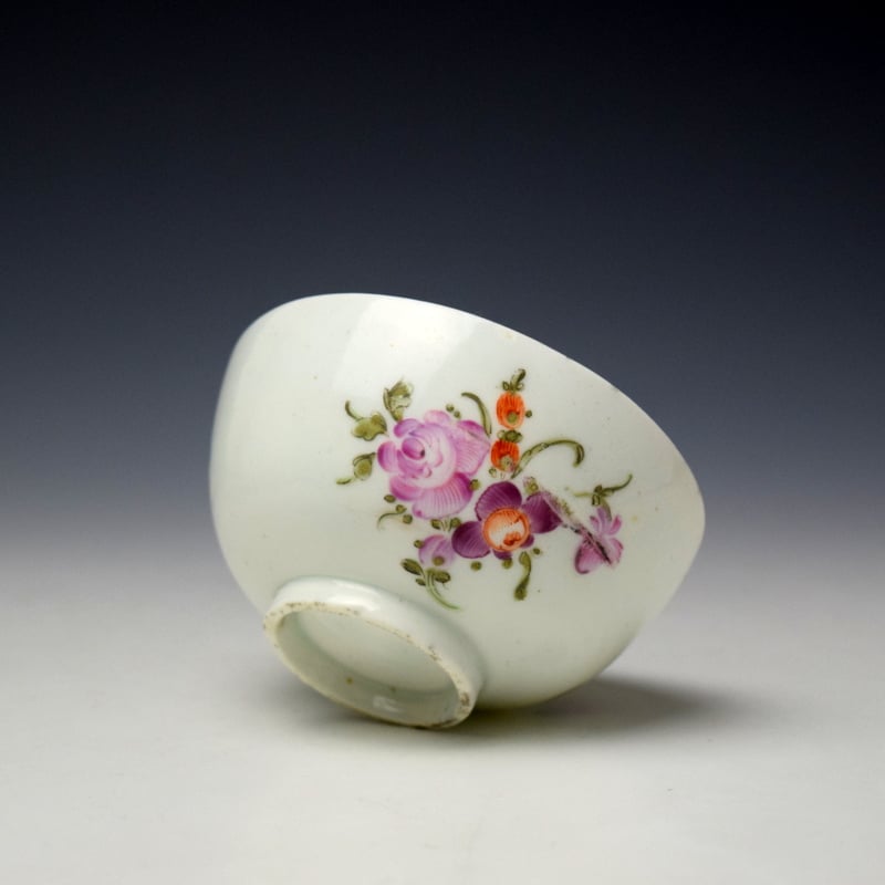 Lowestoft Floral Pattern Teabowl and Saucer c1780-90 (7)