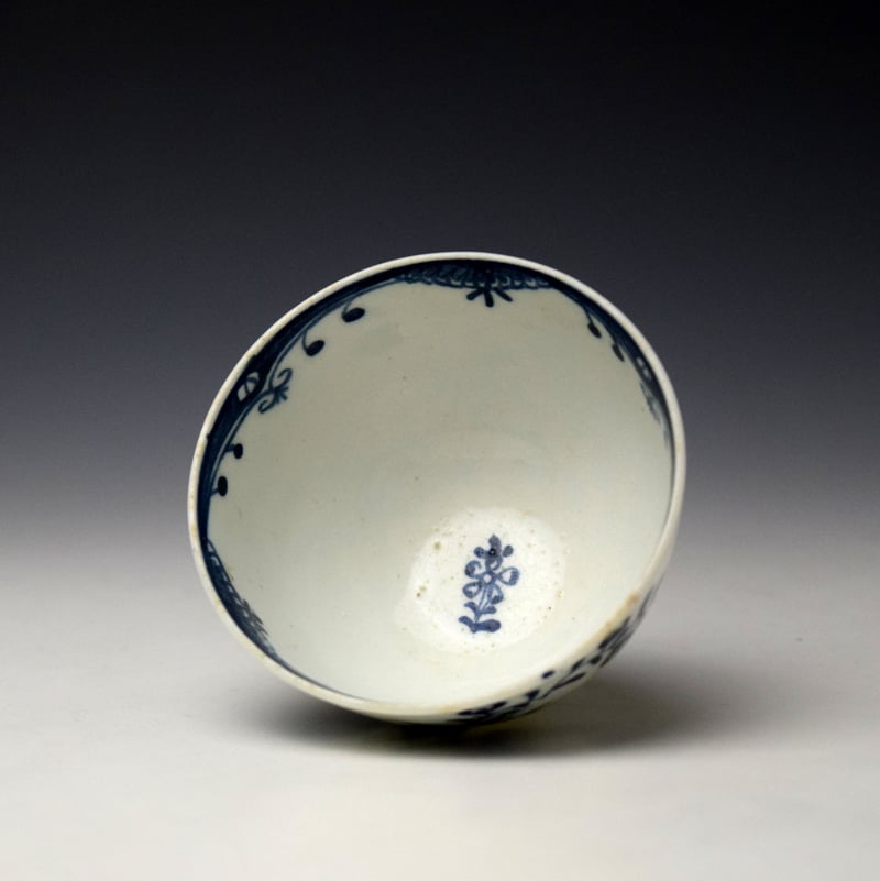 Lowestoft Floral Spray Pattern Teabowl and Saucer c1765-70 (5)