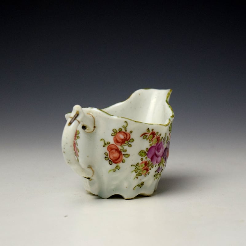 Lowestoft Floral Sprays Pattern Low Chelsea Ewer c1780-85 (5)