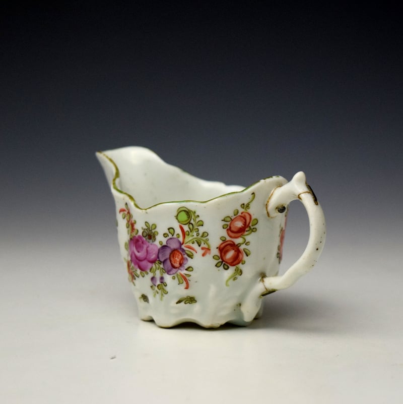 Lowestoft Floral Sprays Pattern Low Chelsea Ewer c1780-85 (6)