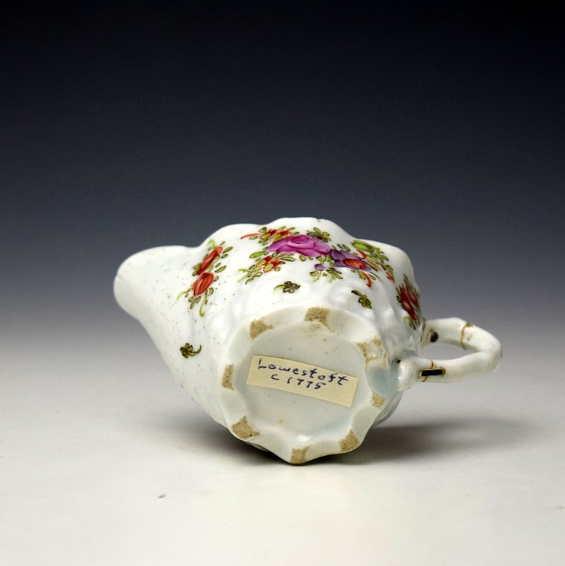Lowestoft Floral Sprays Pattern Low Chelsea Ewer c1780-85 (8)