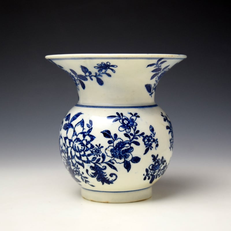 Lowestoft Floral Sprays Print Pattern Spittoon c1780-85 (4)