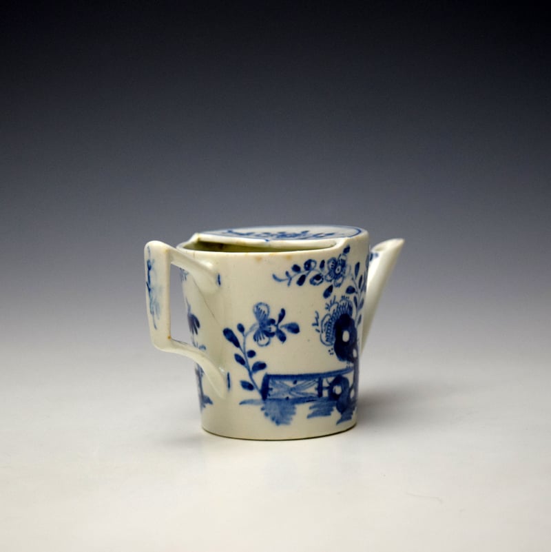 Lowestoft Flowering Root and Fence Pattern Childs Feeding Cup c1768-72 (6)