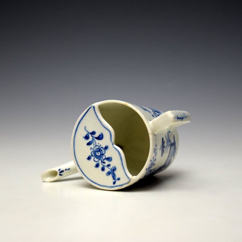 Lowestoft Flowering Root and Fence Pattern Childs Feeding Cup c1768-72 (8)
