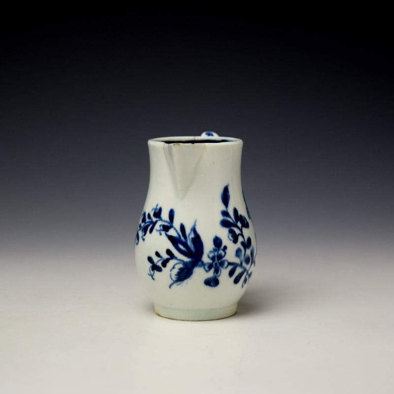 Lowestoft Flowering Vine Pattern Sparrow Beak Jug c1770-72 (2)