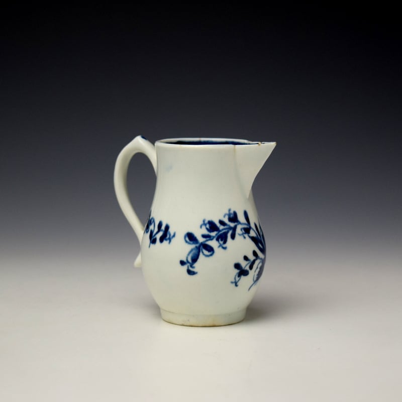 Lowestoft Flowering Vine Pattern Sparrow Beak Jug c1770-72 (3)